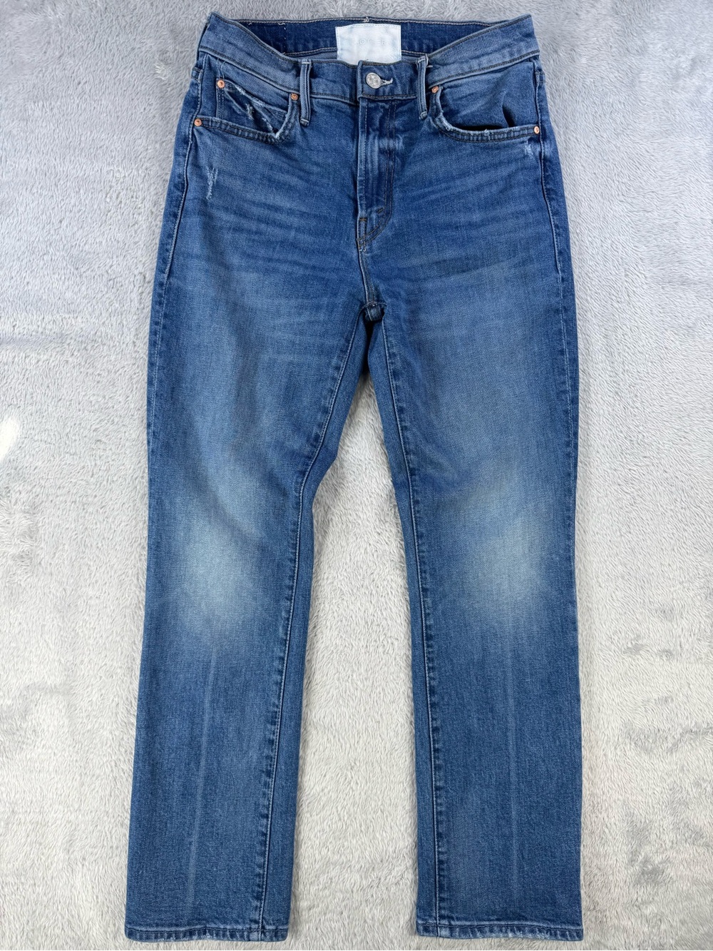 MOTHER The Rascal Ankle Jeans 28 A Little Dirt Never Hurt High Rise Straight